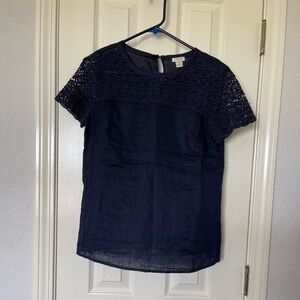 J. Crew Navy Blue linen size 00